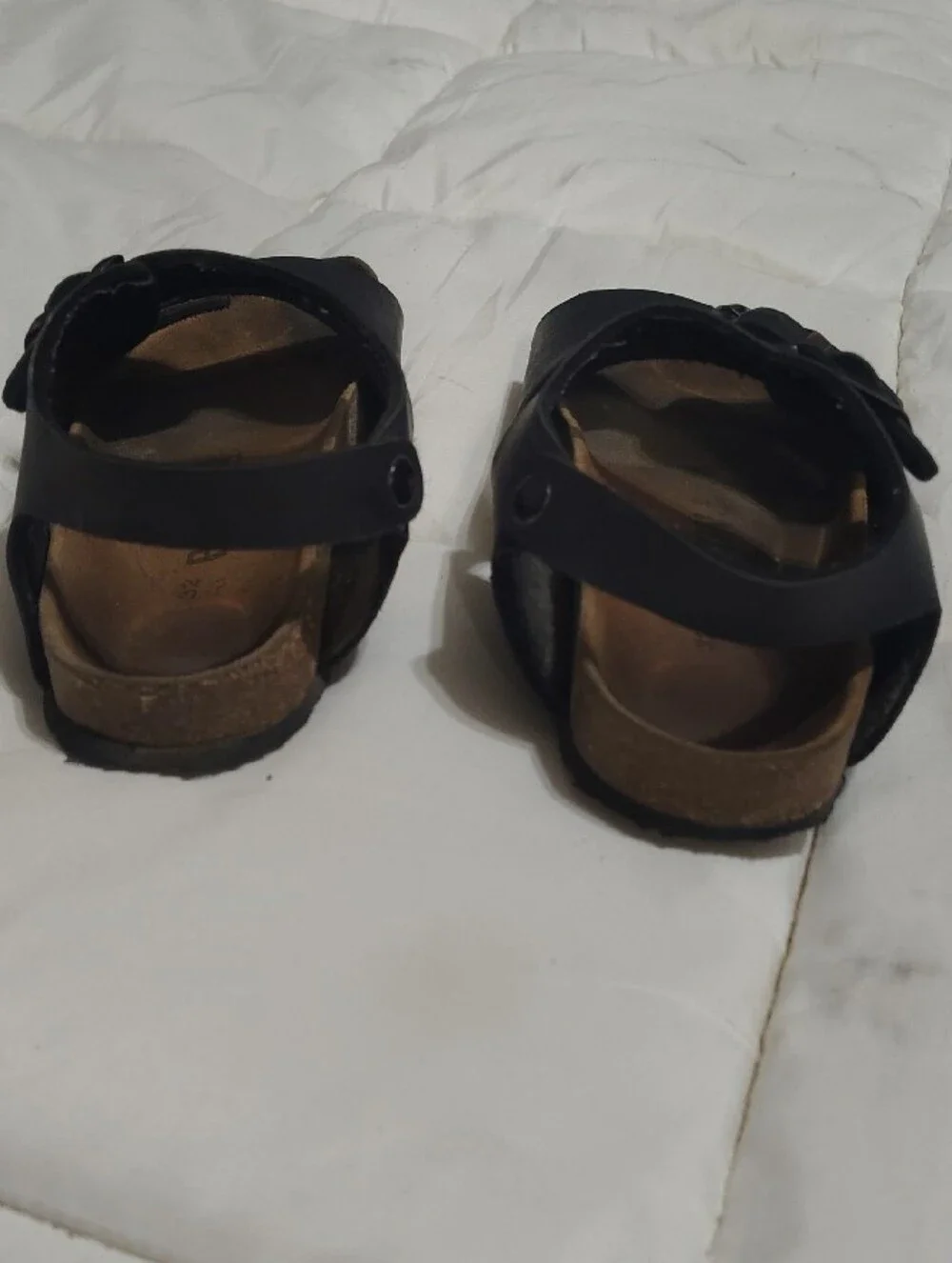 Kids Black Adjustable Buckle Sandals - Comfortable Everyday Wear